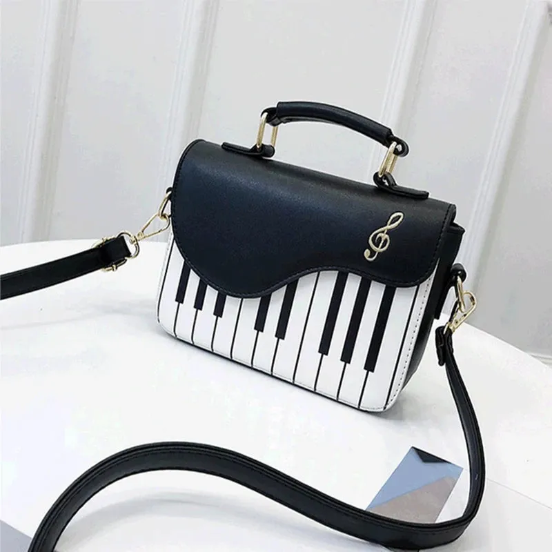 Piano PU Leather Handbag