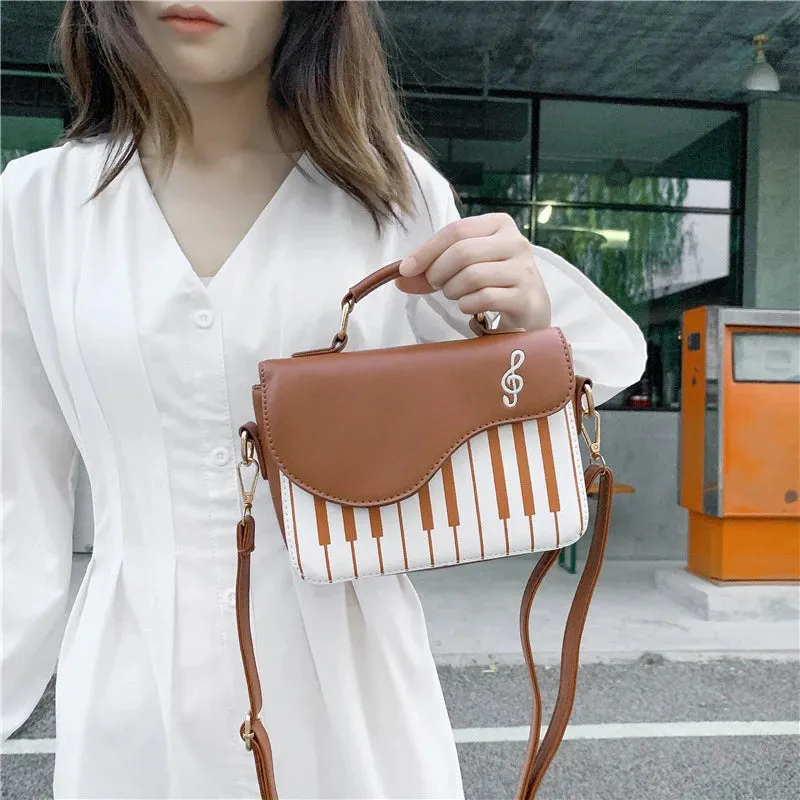 Piano PU Leather Handbag