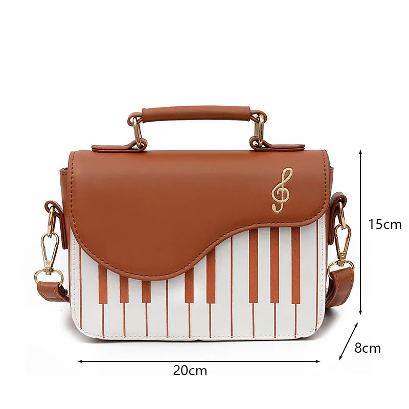 Piano PU Leather Handbag