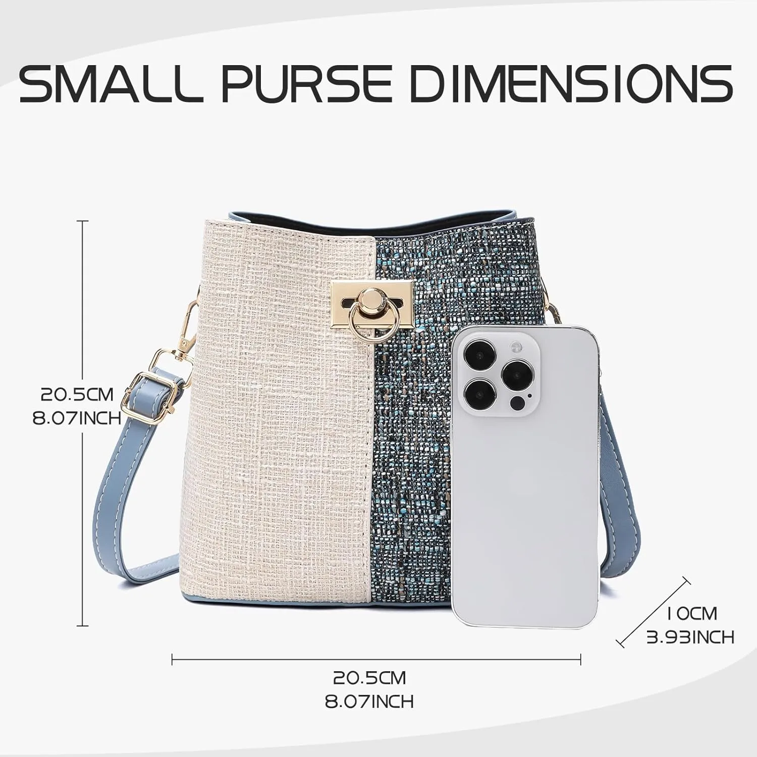 PINCNEL Small Crossbody Purses for Women, Shoulder Bag for Women, PU Leather Crossbody Bags Bucket Bag Handbags