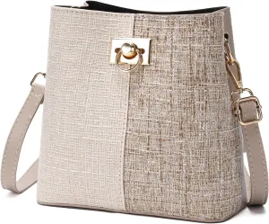 PINCNEL Small Crossbody Purses for Women, Shoulder Bag for Women, PU Leather Crossbody Bags Bucket Bag Handbags