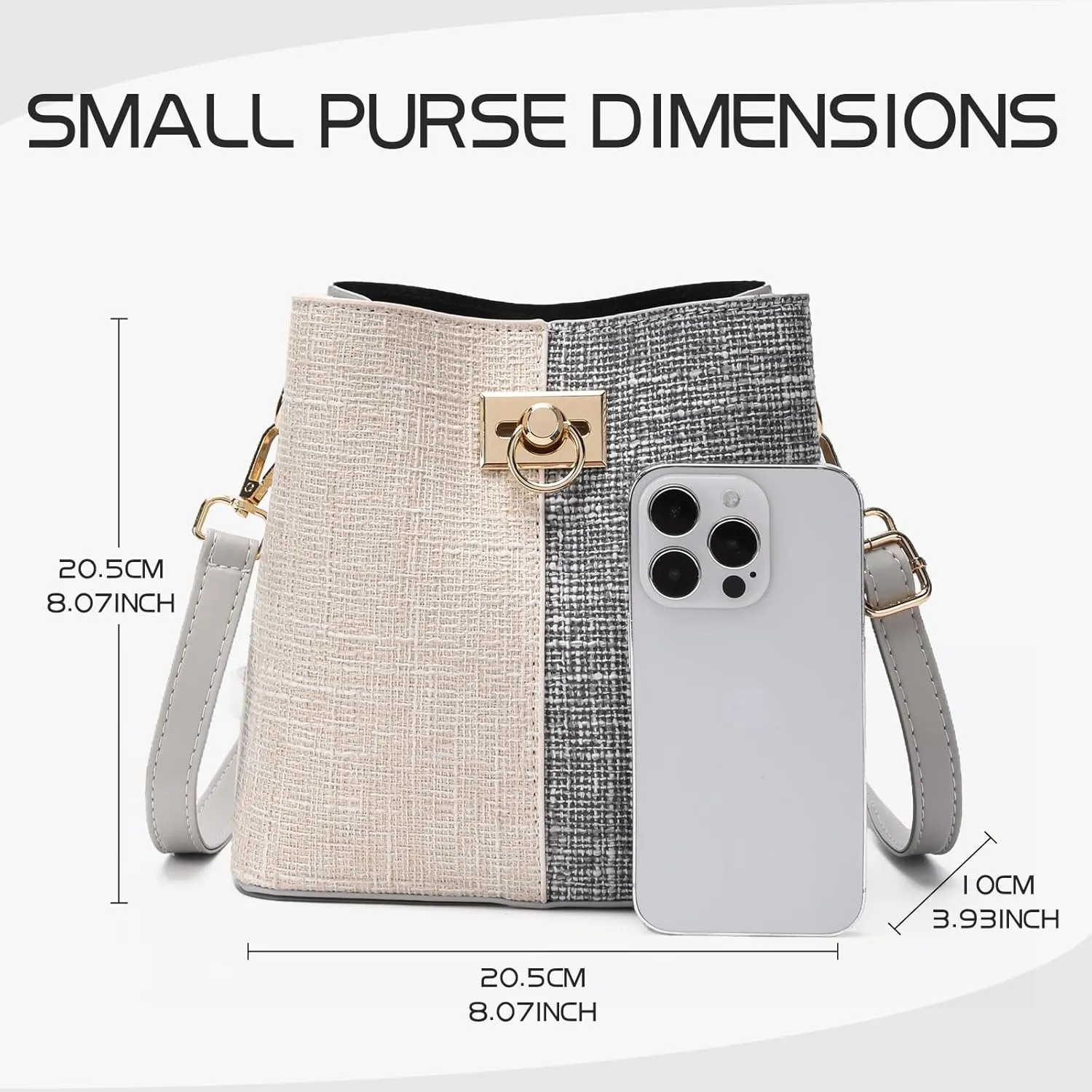 PINCNEL Small Crossbody Purses for Women, Shoulder Bag for Women, PU Leather Crossbody Bags Bucket Bag Handbags