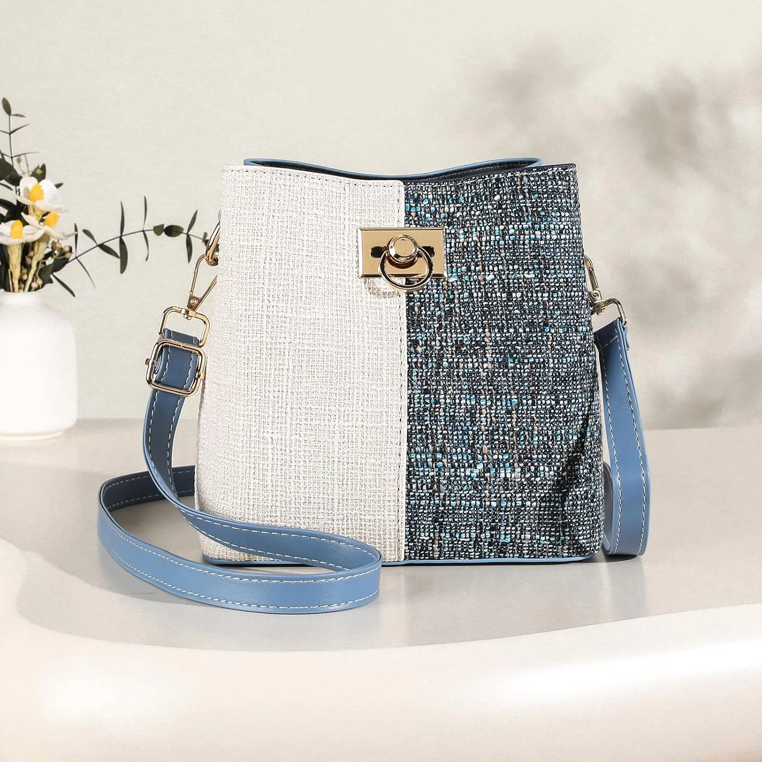 PINCNEL Small Crossbody Purses for Women, Shoulder Bag for Women, PU Leather Crossbody Bags Bucket Bag Handbags
