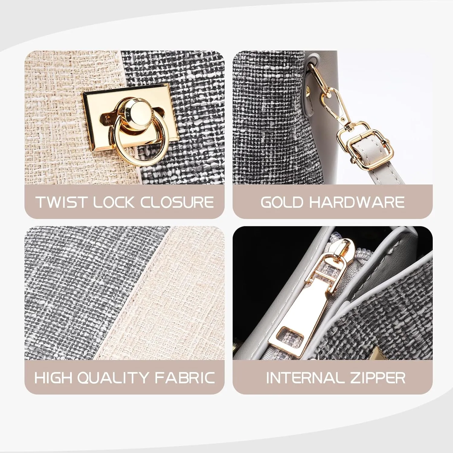 PINCNEL Small Crossbody Purses for Women, Shoulder Bag for Women, PU Leather Crossbody Bags Bucket Bag Handbags