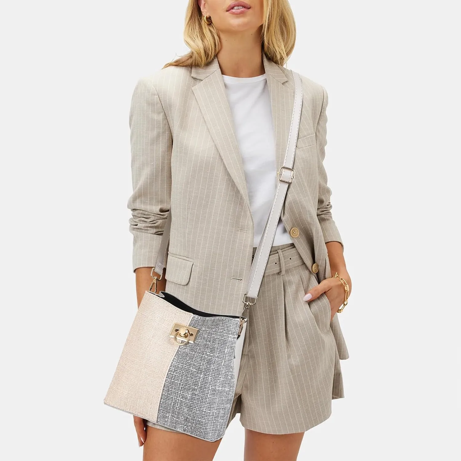 PINCNEL Small Crossbody Purses for Women, Shoulder Bag for Women, PU Leather Crossbody Bags Bucket Bag Handbags