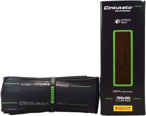 Pirelli Cinturato Velo Road Bike Tire (Long Rides), Clincher Tubeless Ready, Confident Handle Vari Terrains & Worst Conditions, X-Puncture Protect,(1) Tire, Black or Classic Tan Sidewall / Vari Sizes