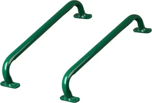 PLAYBERG Green Metal Safety Grab Handles Set, Kids Outdoor Play House Hand Grip Bars for Jungle Gym Playground Set Accessory