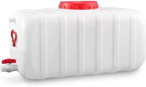 Portable Drinking Water Tank Bucket Hiking Camping Picnic Trip Barbecue Grill Thick Plastic Horizontal Water Storage Cont(25L)