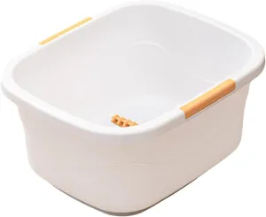 Portable Foot Soak Basin for Relaxing Feet, Pedicure Bucket and Bath, White L