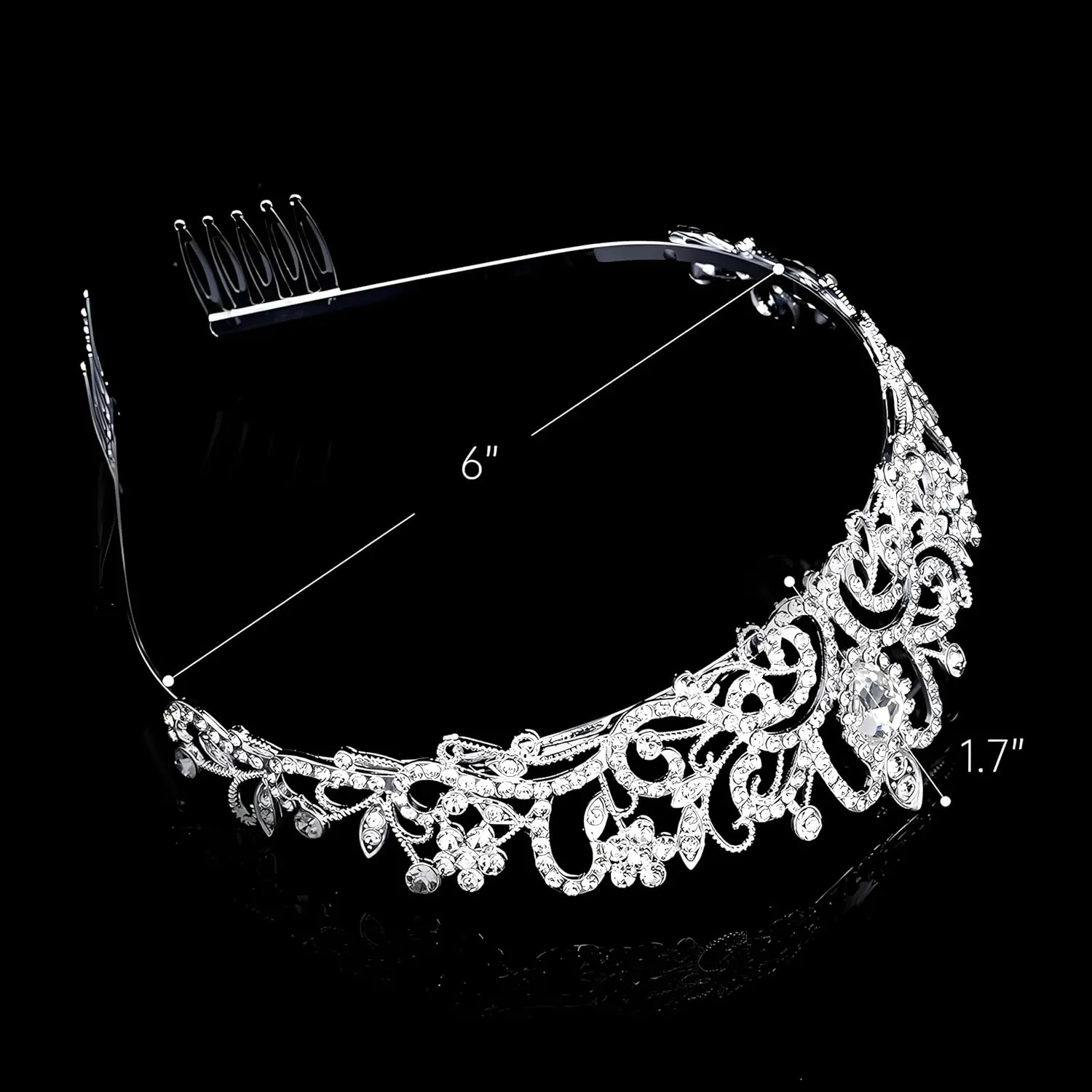 Princess Crown for Women, Crystal Queen Tiaras for Girls Bridal Hair Accessories Gifts for Birthday Wedding Prom, Bridal Party, Pageant, Halloween Christmas Costume