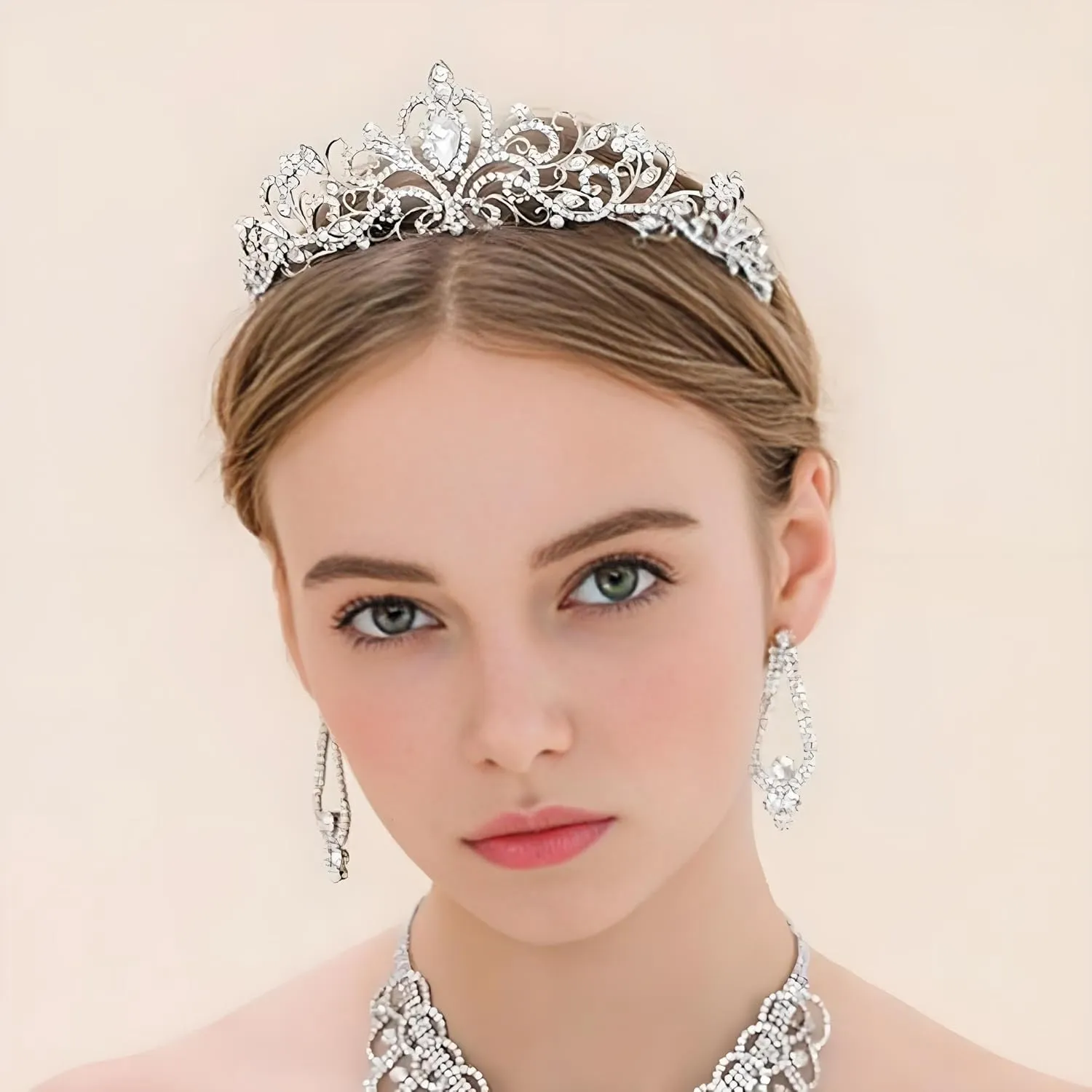 Princess Crown for Women, Crystal Queen Tiaras for Girls Bridal Hair Accessories Gifts for Birthday Wedding Prom, Bridal Party, Pageant, Halloween Christmas Costume