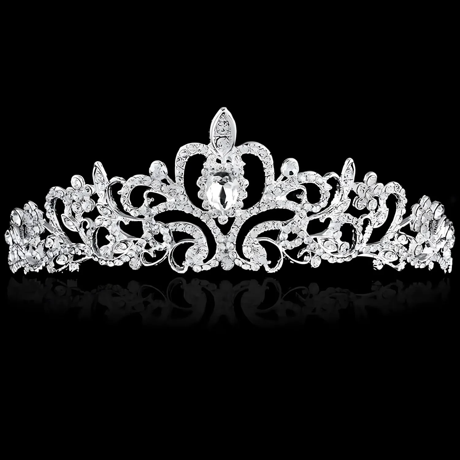 Princess Crown for Women, Crystal Queen Tiaras for Girls Bridal Hair Accessories Gifts for Birthday Wedding Prom, Bridal Party, Pageant, Halloween Christmas Costume