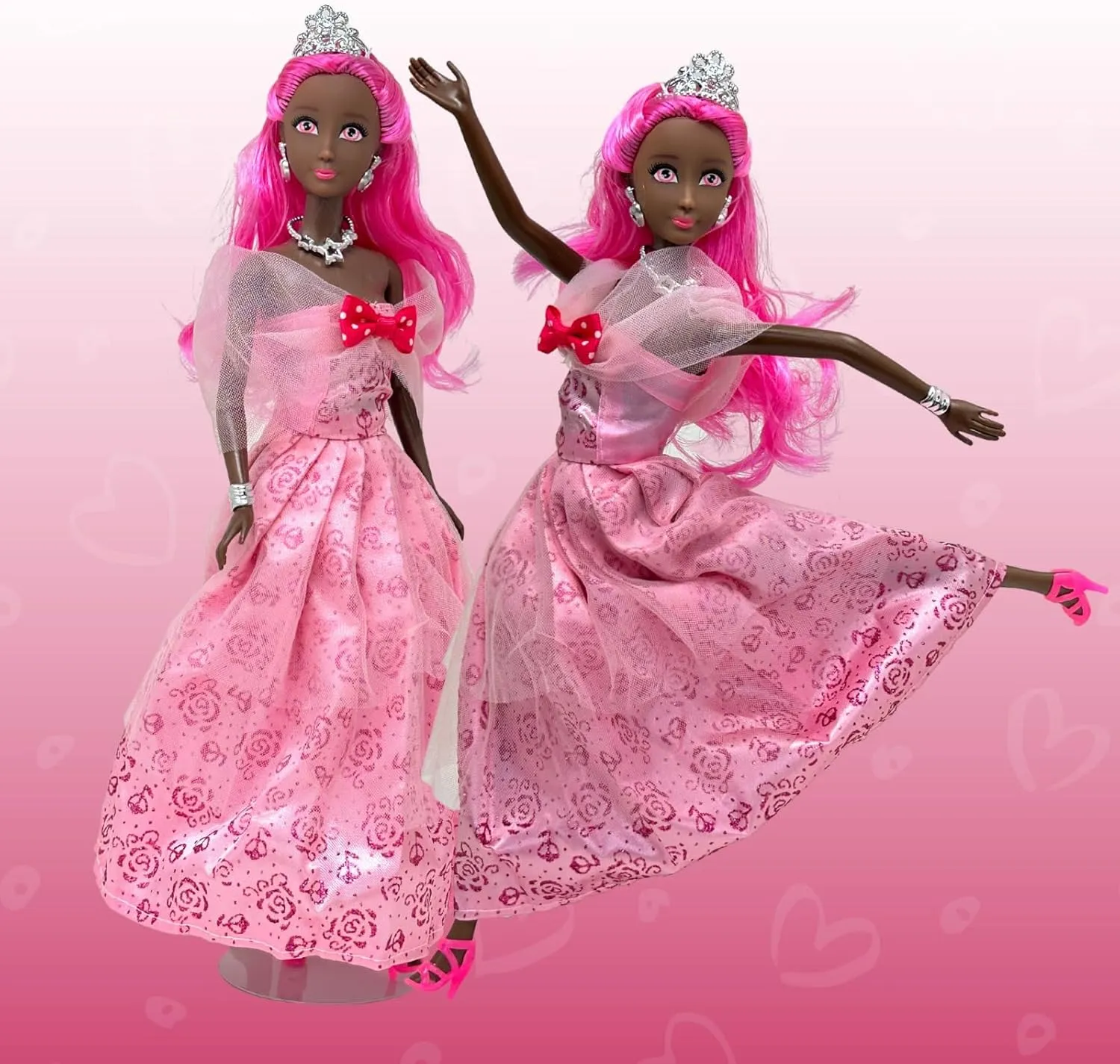 Princess Doll Set for Girls, 3 Little Dolls for Dollhouse Fairy Tale | 11.5” Princess Dolls for 3-12 Year Old Girls | Princess Toy Dolls with Pretty Mermaid Hair