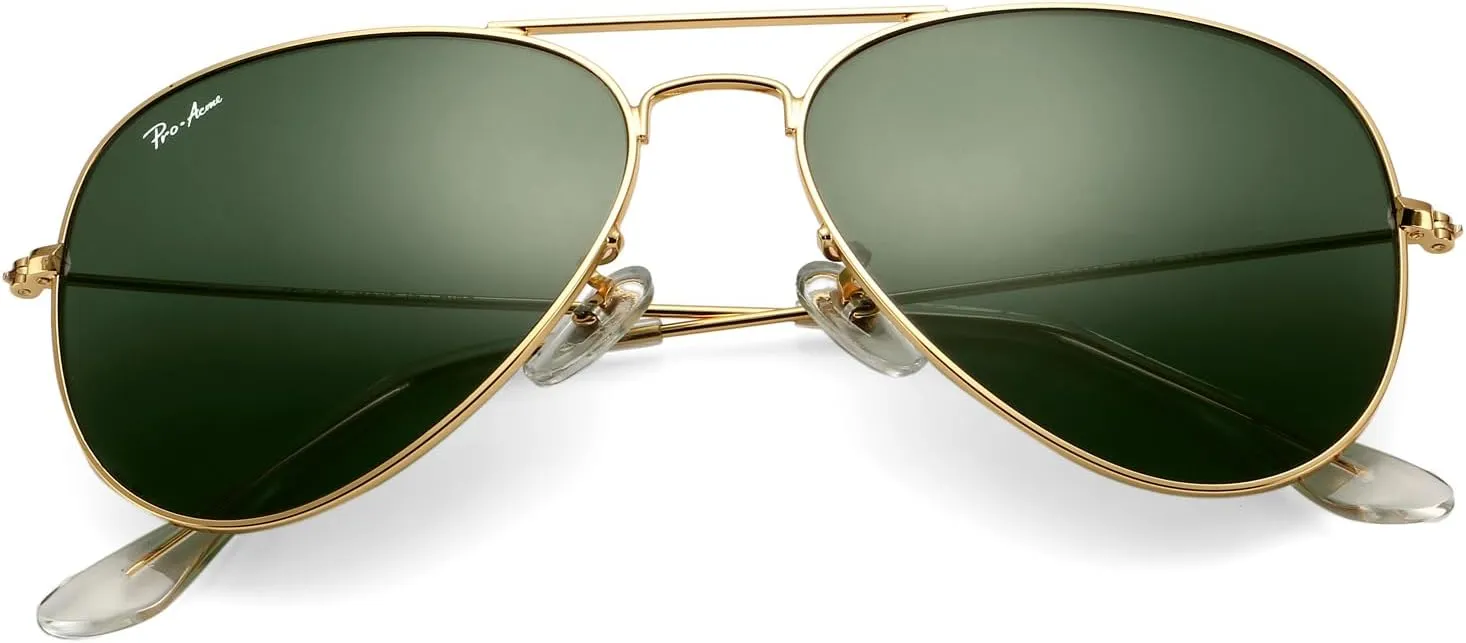 Pro Acme Classic Aviator Sunglasses for Women & Men Metal Frame UV400 Driver Sunglasses