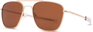 Pro Acme Sunglasses Men Polarized Aviator Sunglasses Military Style Metal Frame with Bayonet Temples