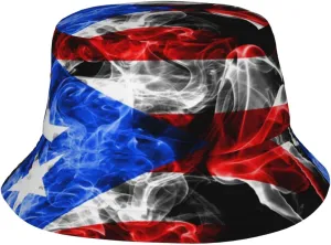 Puerto Rico Bucket Hat Sun Hat Beach Funny Fisherman Cap Packable Outdoor Sun Caps for Men Women,One Size