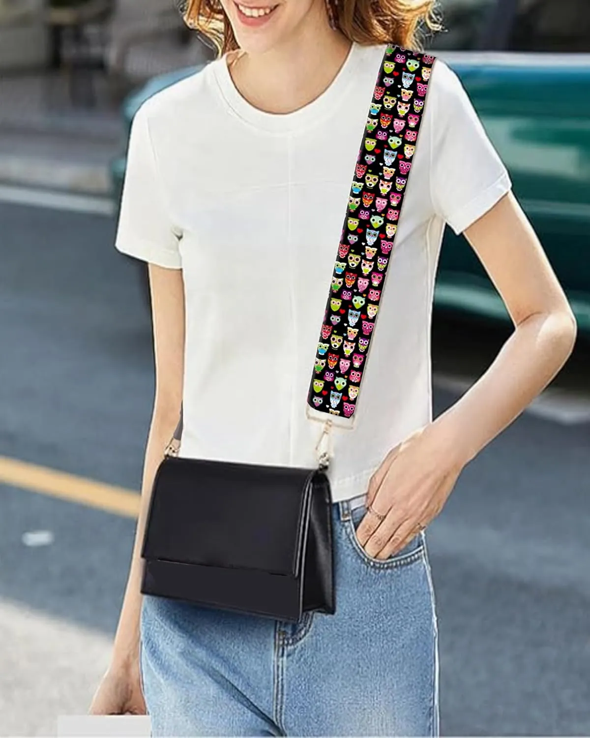 Purse Strap Replacement Crossbody 2" Wide Shoulder Strap, Cute Handbag Strap Bag Strap Replacement Belts Adjustable