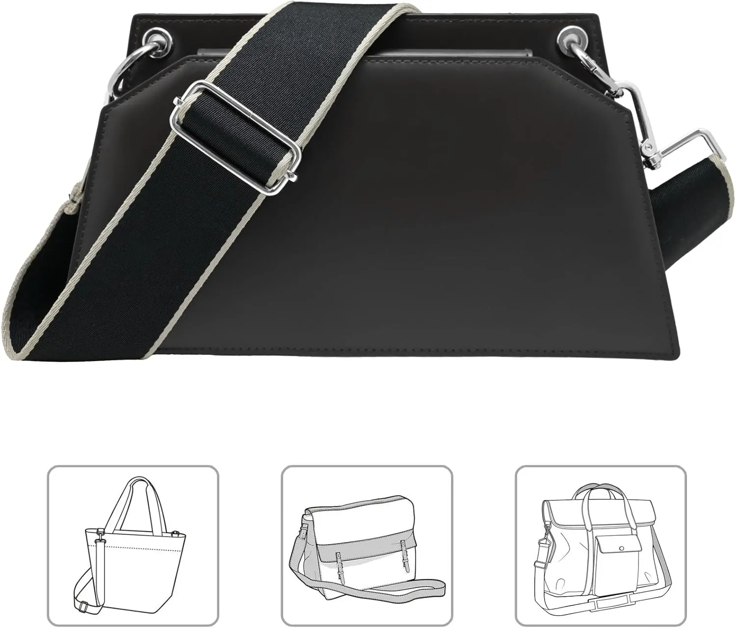 Purse Strap Replacement Crossbody, Wide Shoulder Bag Strap for Handbag, Tote Strap Adjustable