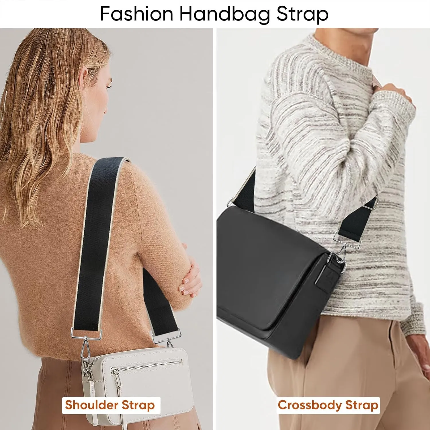 Purse Strap Replacement Crossbody, Wide Shoulder Bag Strap for Handbag, Tote Strap Adjustable