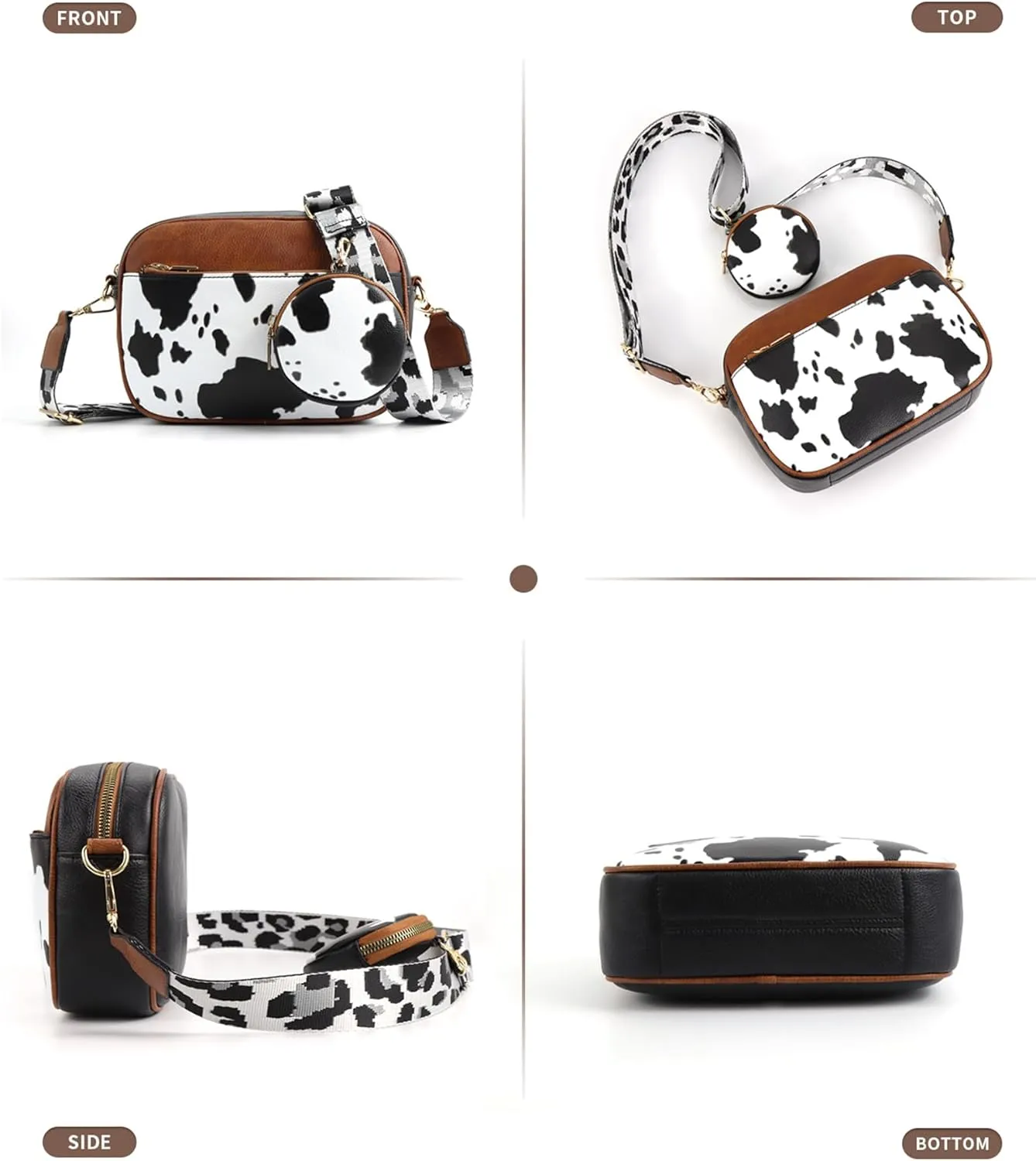 Quilted Crossbody Bags Purse for Women Small Vegan Leather Shoulder Handbags Purses with Two Straps