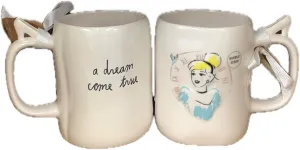 Rae Dunn by Magenta Disney Princess Collection Coffee Tea Mug (A Dream Come True (cursive))