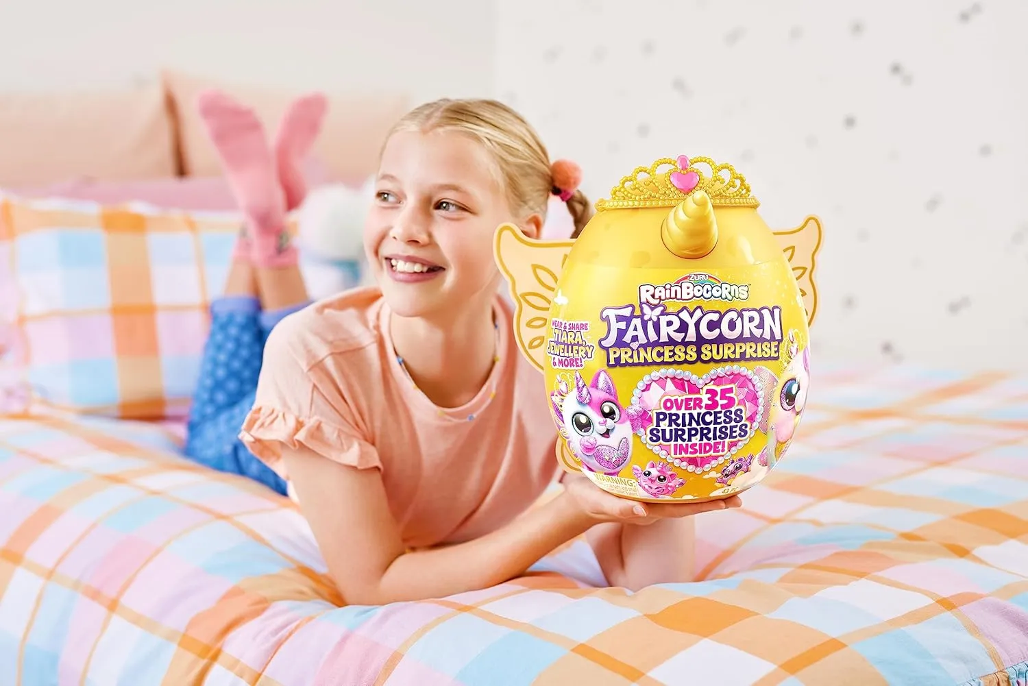 Rainbocorns Fairycorn Princess Surprise (Unicorn) by ZURU 11" Collectible Plush Stuffed Animal, Surprise Egg, Wearable Fairy Wings, Magical Fairy Princess, Ages 3  for Girls, Children