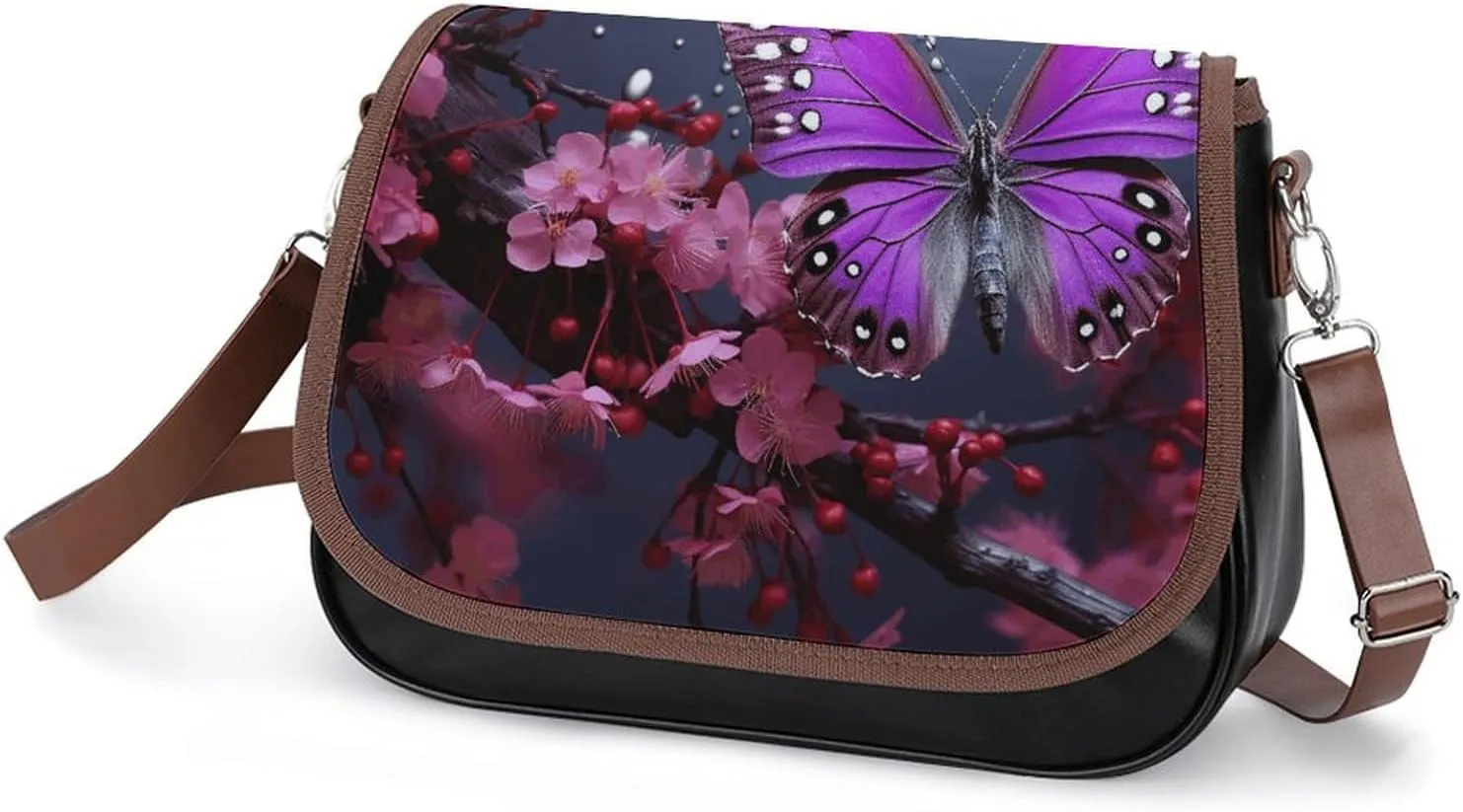 Rainbow Color Stripe Crossbody Bags for Women Travel Shoulder Bag Small Leather Cross Body Handbags