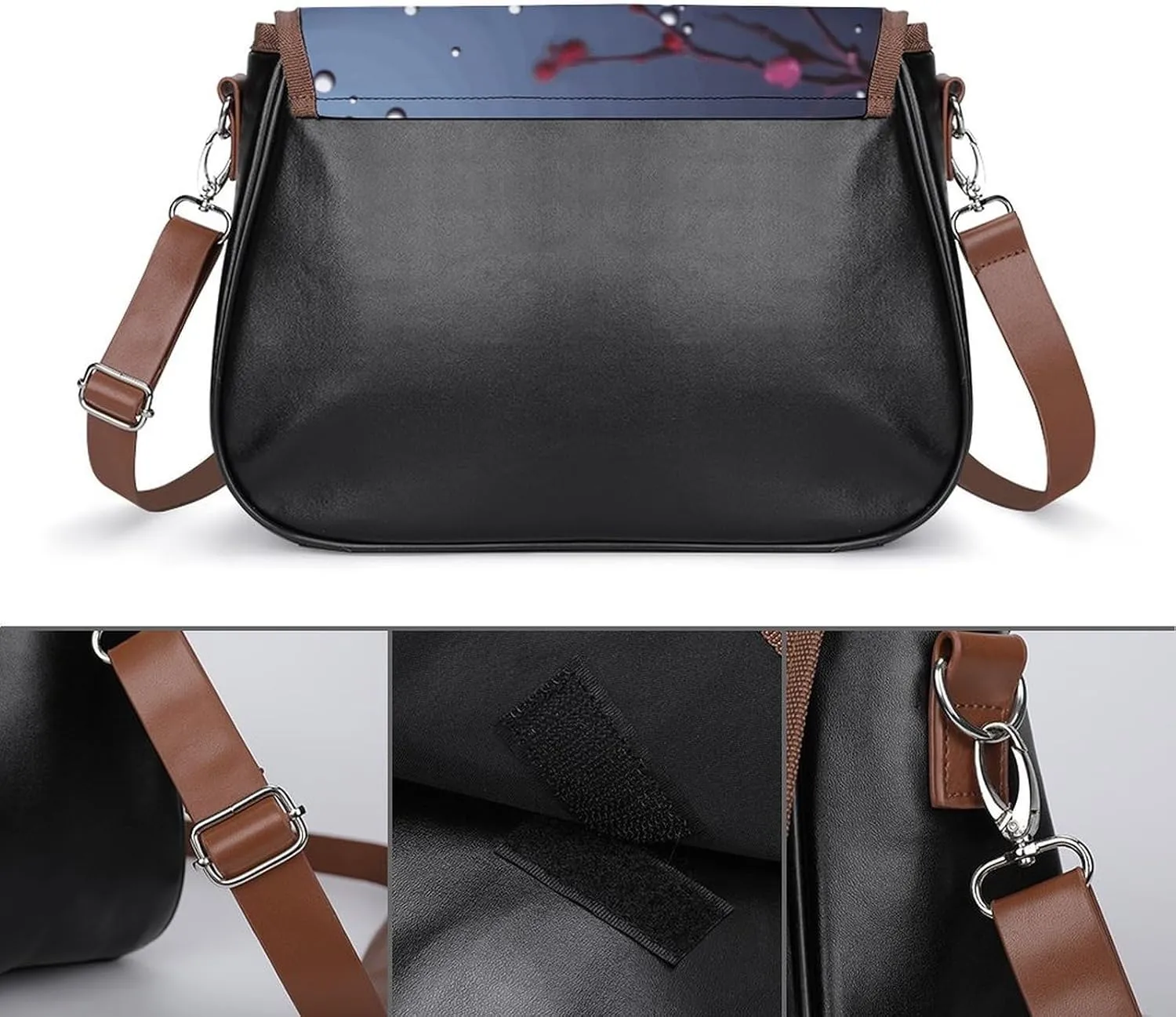Rainbow Color Stripe Crossbody Bags for Women Travel Shoulder Bag Small Leather Cross Body Handbags