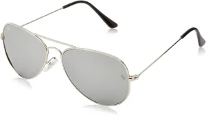 Ray-Ban Aviator Classic, White Metal/ CRYstal Grey Gradient, 55mm