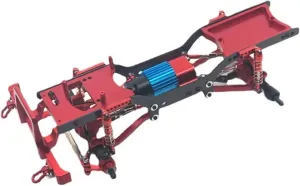 RC Car Accessories Compatible with MN Model D90 D91 D96 for MN98 for MN99S 1/12 RC Crawler Car Replacement Metal Upgraded Frame Model Frame(Red)