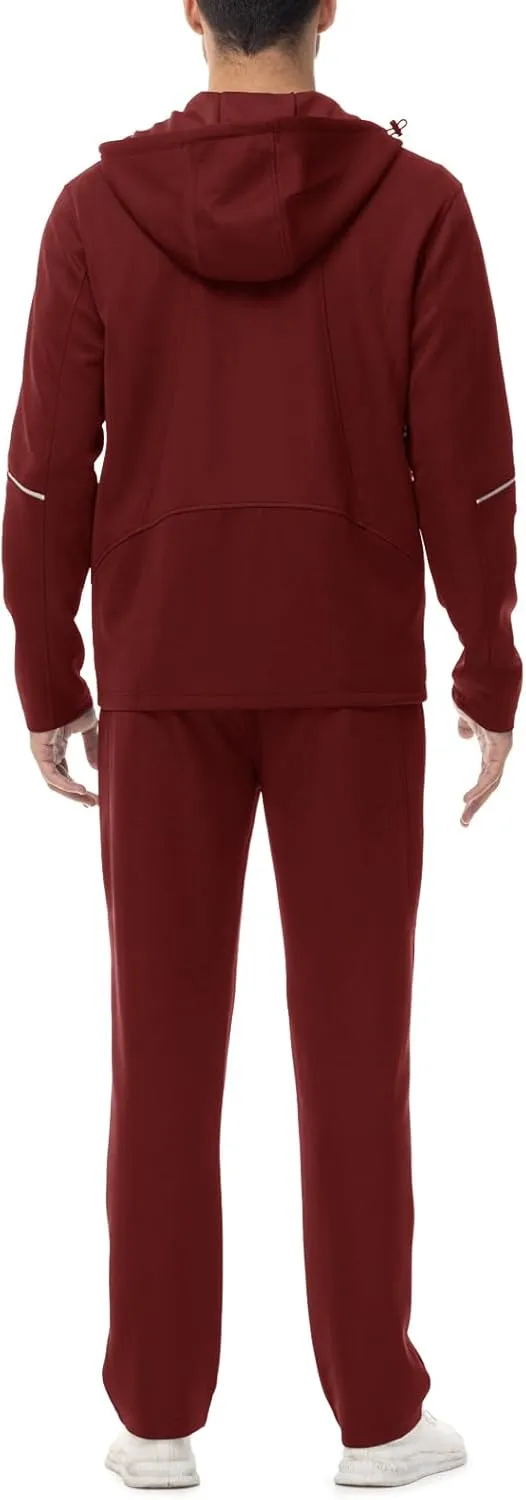 Rdruko Men's Track Suits 2 Piece Set Sweatsuits Jogging Workout Gym Warm Up Sportswear Suits with Hoodie