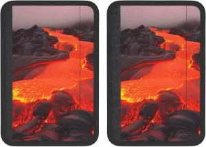 Red Lava Car Seat Belt Cover 2 Pack Soft Comfortable Car Seat Belt Pad Harness Pads Shoulder Strap Covers Neck Cushion Protector Universal Fit for Cars and Backpack