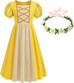Renaissance Medieval Dress Princess Dress Girls Irish Costume Cosplay Retro Gown Birthday Halloween Xmas Party