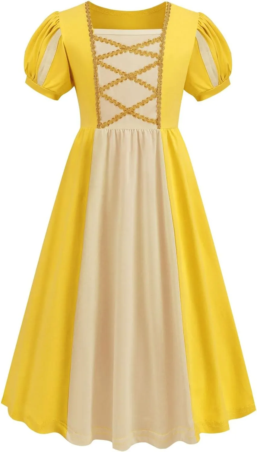 Renaissance Medieval Dress Princess Dress Girls Irish Costume Cosplay Retro Gown Birthday Halloween Xmas Party