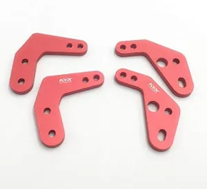 Replacement Part For 4PCS Adjustable Shock Absorber Bracket Metal Body Frame Suspension Mount Mini Anti-collision Holder For 90046 RC Car Parts - (Color: Red)