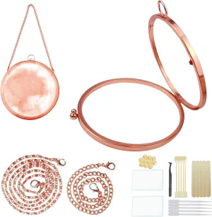 Resin Clutch Purse Mold Frame Accessories, Metal Bag Frame for Resin Mold Purse (Rose-Gold)