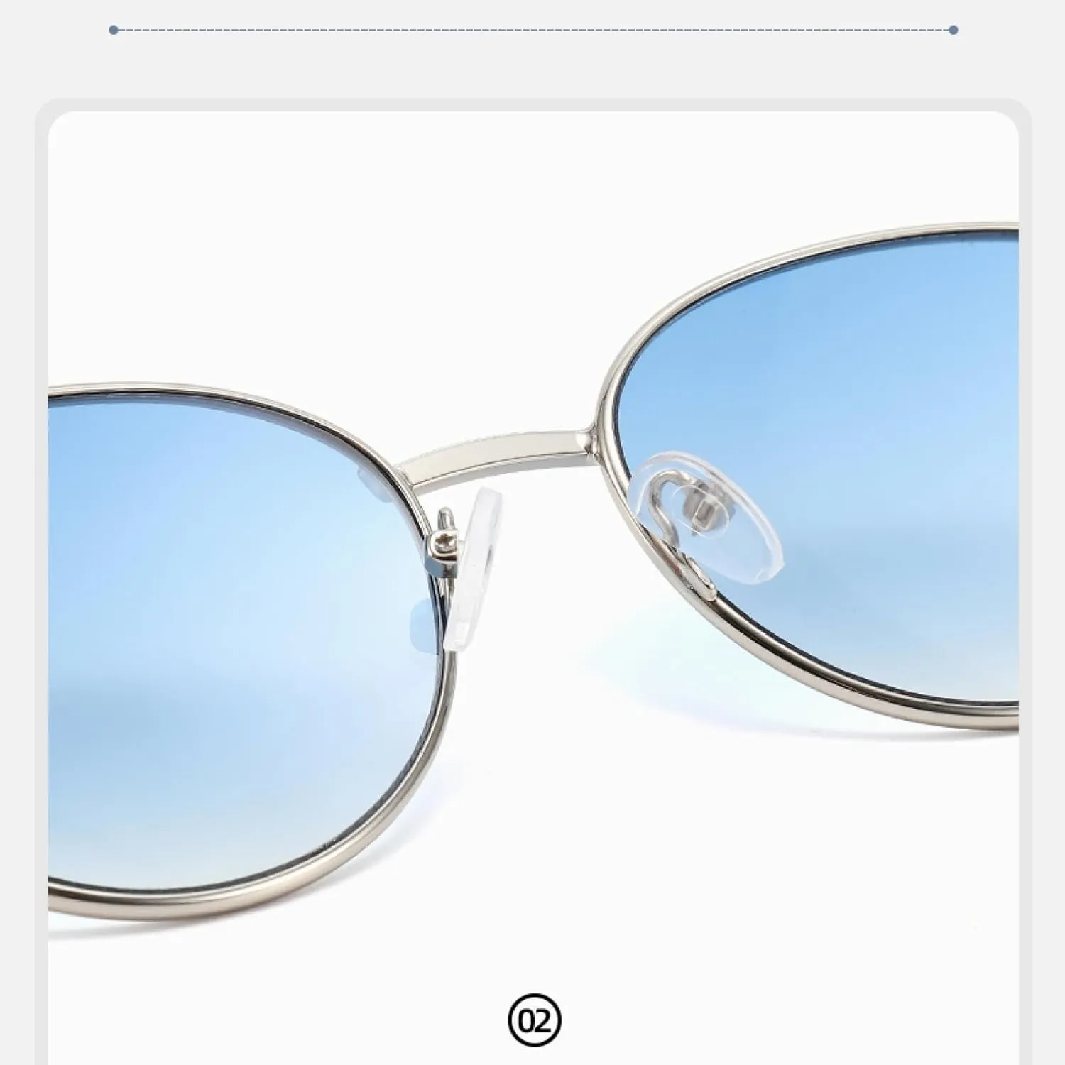 Retro Round Metal-frame Sunglasses. Stylish and Luxurious, Providing Sun Protection.