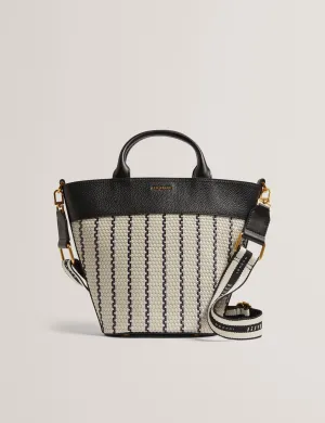 Riveri Woven Webbing Bucket Bag Navy