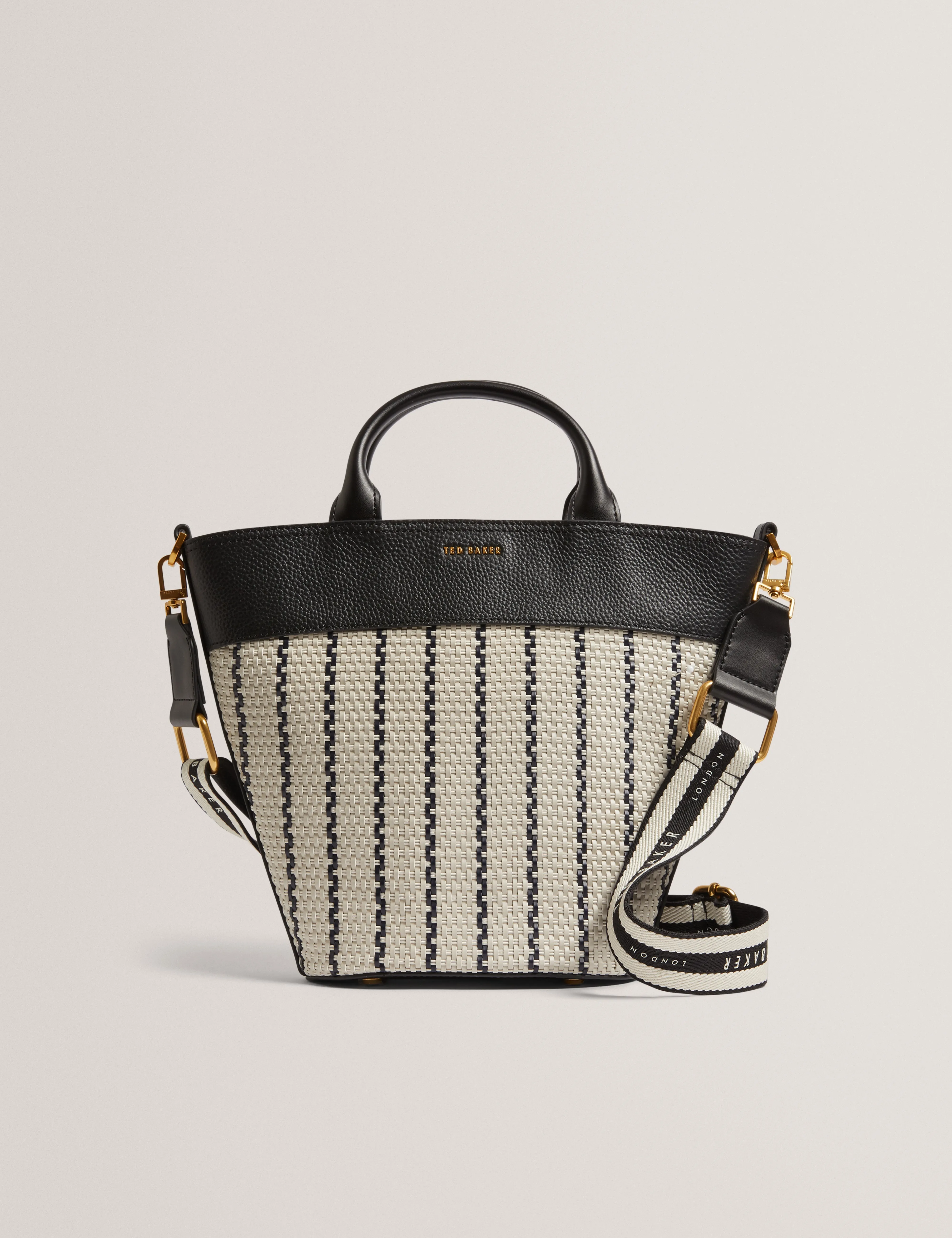 Riveri Woven Webbing Bucket Bag Navy