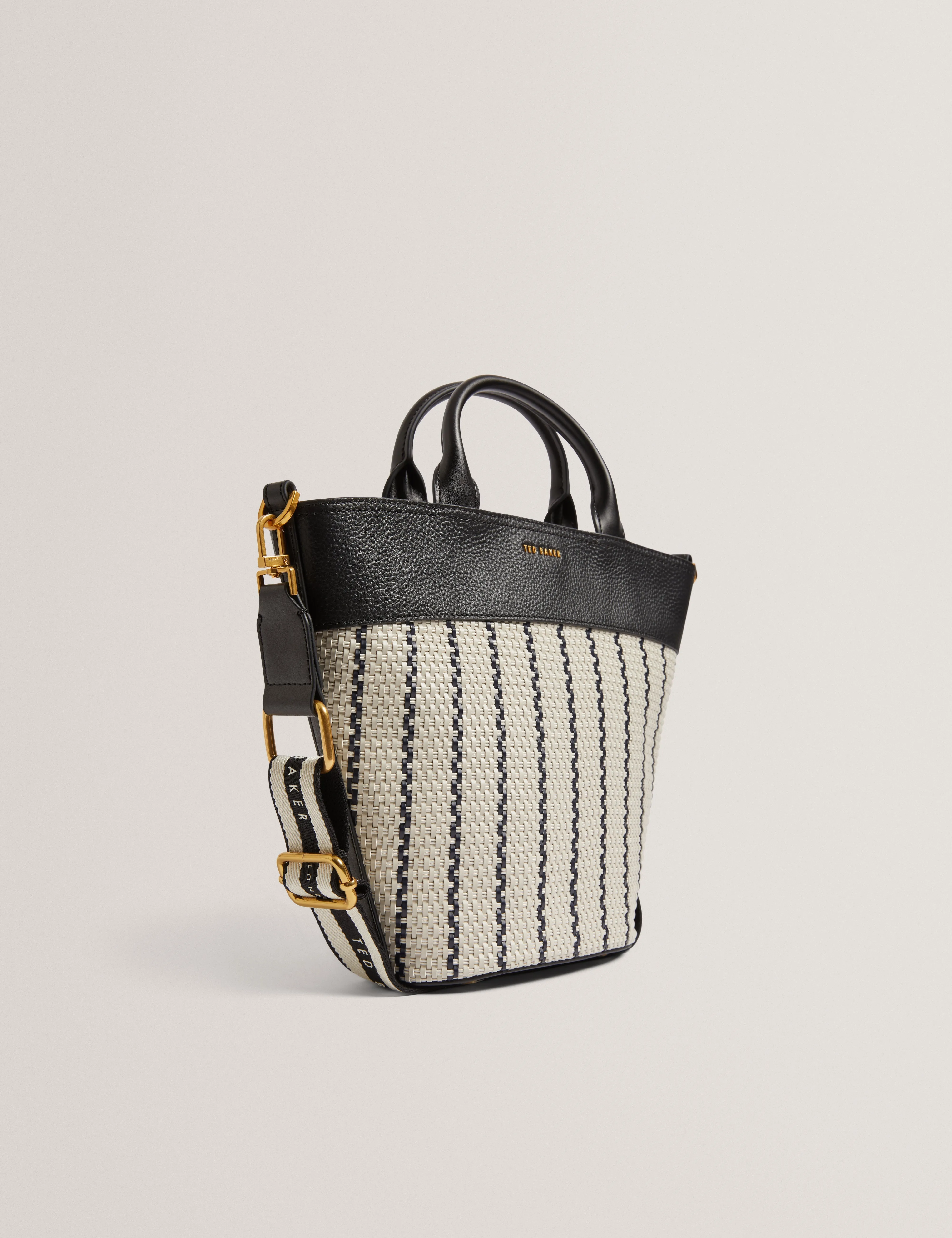 Riveri Woven Webbing Bucket Bag Navy