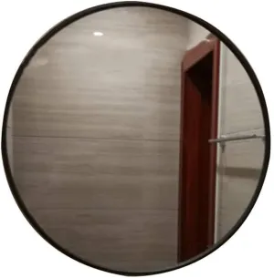 Round Vanity Mirror Wall Mounted Large Shaving Mirror Magnifying Mirror Shower Make-Up Mirror-Bedroom Living Room Hallway Beauty Mirror (Color : White Size : 60cm)