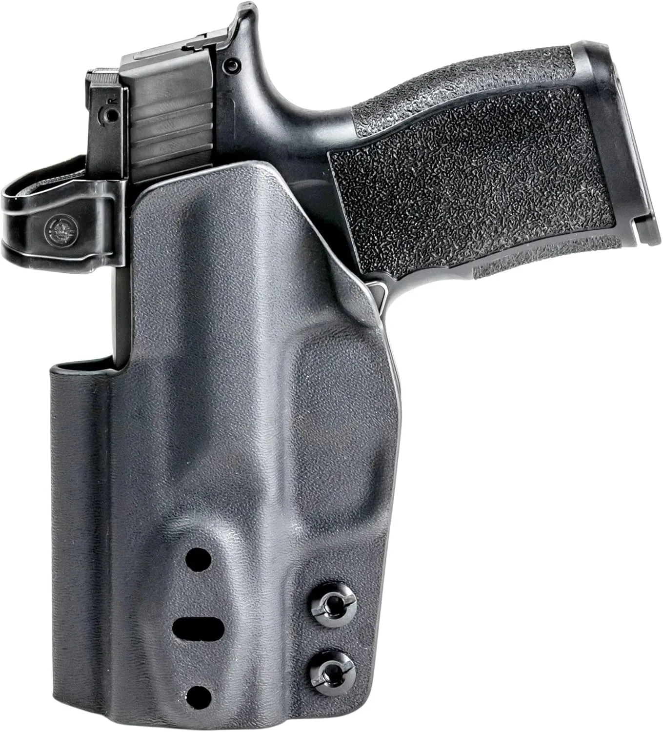Rounded Athletic Wear Holster - Beltless IWB, Inside Waistband Concealed Carry, American Made, Concealment Express, Black Kydex, Optics Ready, Fits: