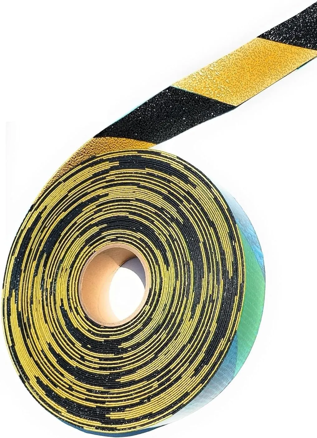 RPT-750 Hazard Safety Warning Stripe Tape - Durable Outdoor Heavy Duty Rubber Base, Reflective Slip Resistant BASt Certified for Pavement Marking, Hazardous Areas (Yellow & Black, 3" X 36')
