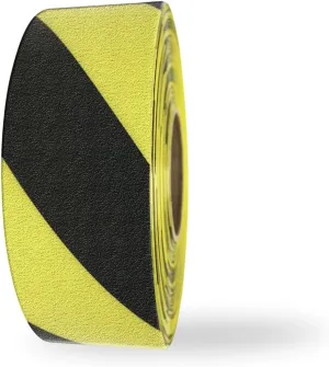 RPT-750 Hazard Safety Warning Stripe Tape - Durable Outdoor Heavy Duty Rubber Base, Reflective Slip Resistant BASt Certified for Pavement Marking, Hazardous Areas (Yellow & Black, 3" X 36')