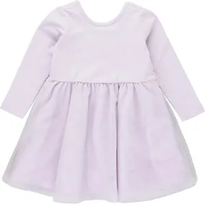RuffleButts Baby/Toddler Girls Long Sleeve Tulle Twirl Dress