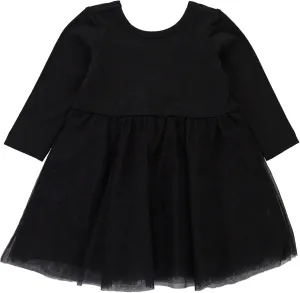 RuffleButts Baby/Toddler Girls Long Sleeve Tulle Twirl Dress