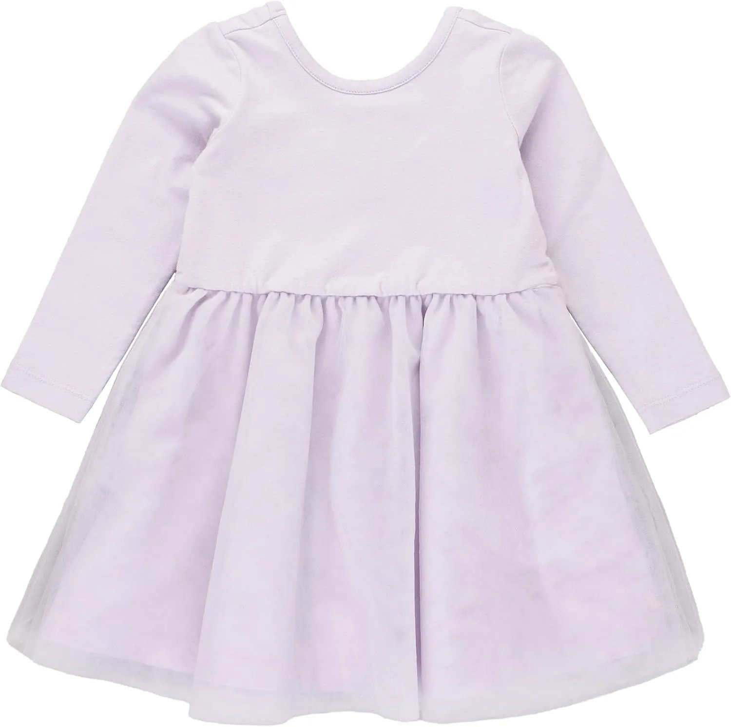 RuffleButts Baby/Toddler Girls Long Sleeve Tulle Twirl Dress
