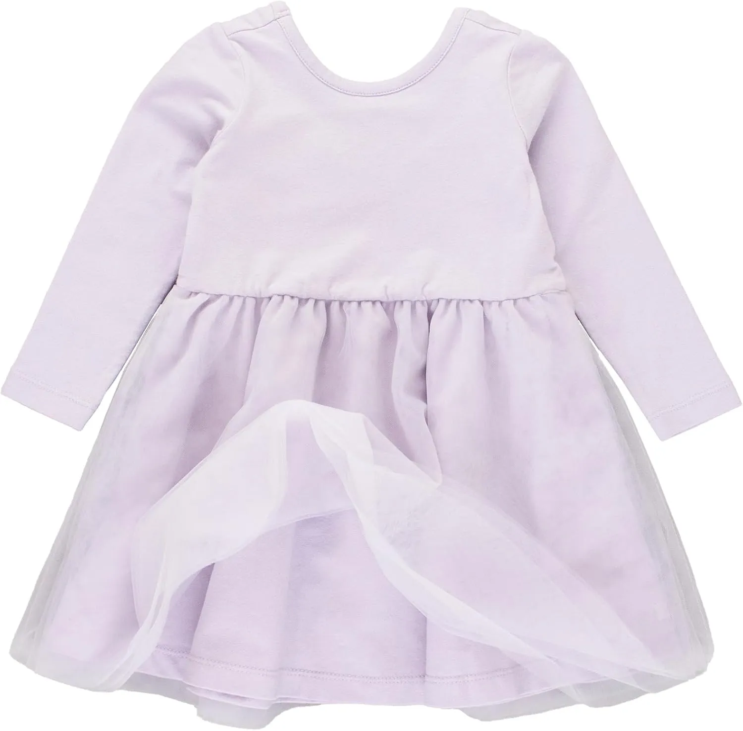 RuffleButts Baby/Toddler Girls Long Sleeve Tulle Twirl Dress