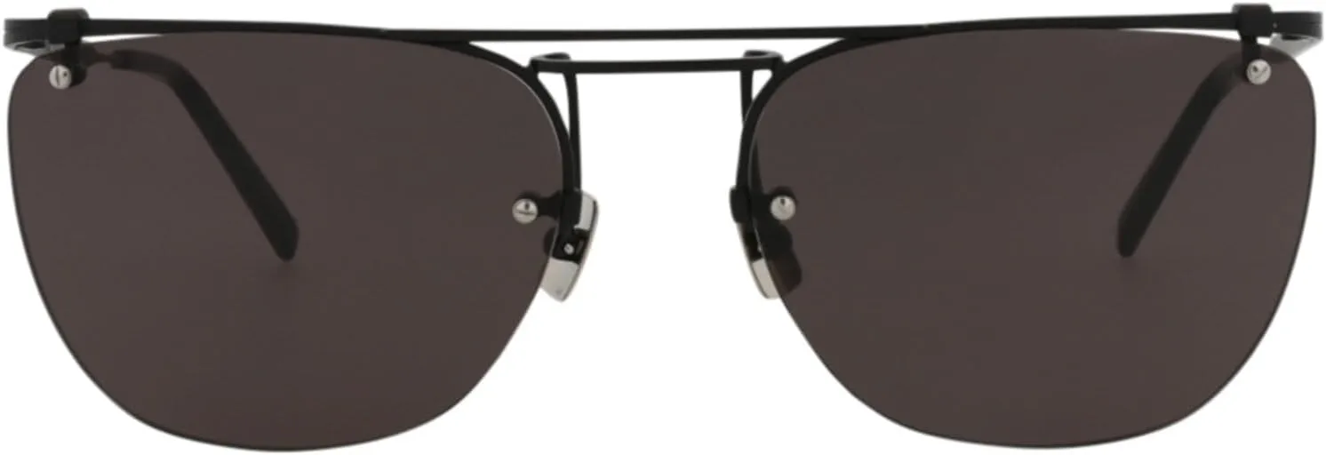 Saint Laurent Aviator-Frame Metal Sunglasses