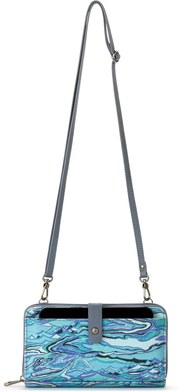 Sakroots Artist Circle Smartphone Crossbody in Eco Twill, Detachable Wristlet Strap